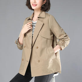 丁摩 短外套女新款休闲洋气小个子妈妈风衣外套女春秋潮5ZF-6970