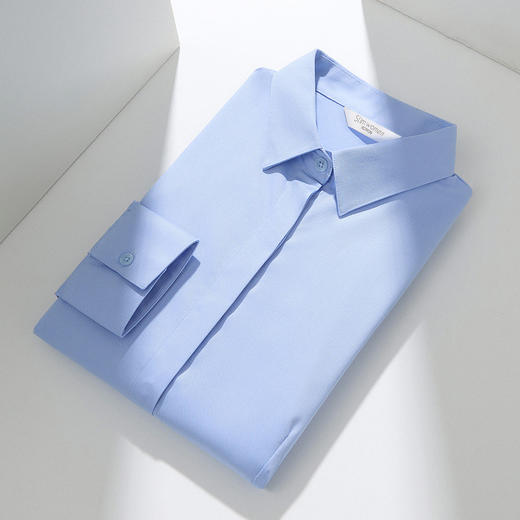 【含莫代尔】罗蒙女士长袖暗门襟防走光衬衫商务通勤简约百搭女上装 商品图5