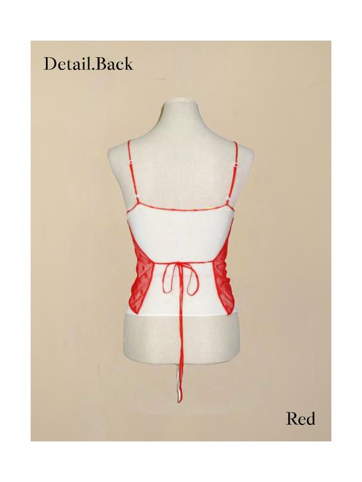 蕾丝吊带 乳白/樱桃红 商品图1