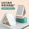 LED灯化妆盒防水皮革化妆镜收纳包旅行分区首饰盒折叠便携收纳盒 商品缩略图0