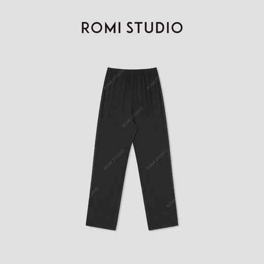 ROMI STUDIO“轻盈自在”弹力磨毛松紧腰宽松居家休闲裤RW24WXD1171 商品图1