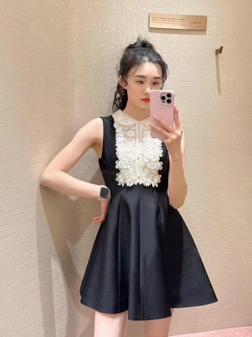 JORYA*25Ss春夏新款蕾丝娃娃领露思同款小黑裙（DQJ） 商品图0