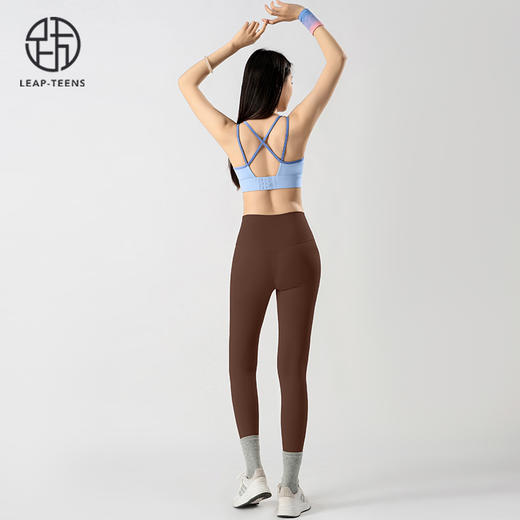 跃牌【蚂蚁运动】系列  防震聚拢性感美背高腰提臀瑜伽裤女瑜伽套装X1372+K3338 商品图7