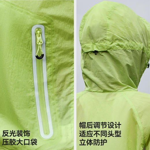 拓路者撞色短款防晒衣2025春夏连帽宽松网布透气防紫外线防晒衣 商品图2