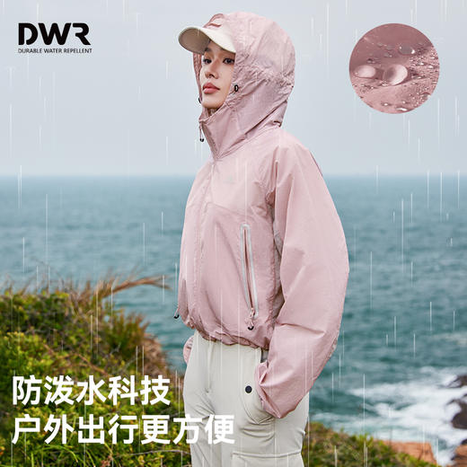 拓路者撞色短款防晒衣2025春夏连帽宽松网布透气防紫外线防晒衣 商品图1