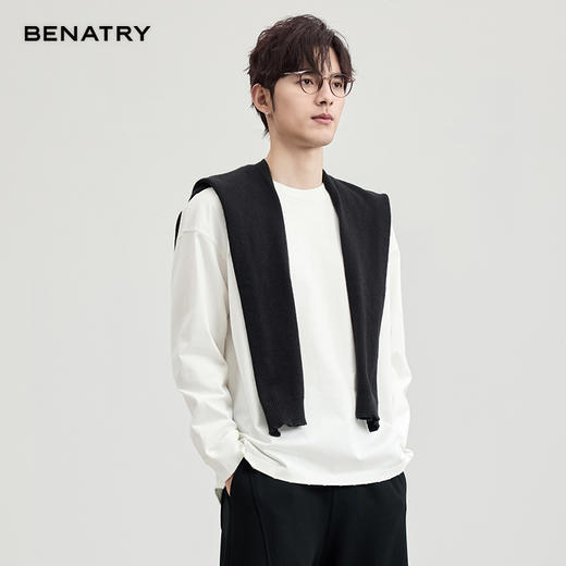 贝纳川时尚磨破长袖T恤ECF113001 商品图4