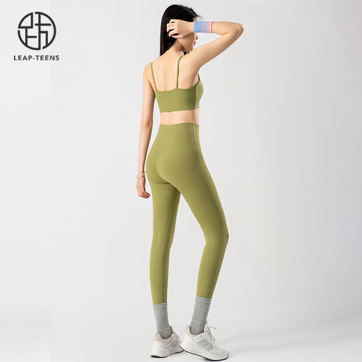 跃牌【蚂蚁运动】系列  裸感运动美背健身文胸高腰提臀瑜伽裤女瑜伽套装X1362+K3338（胸围为固定一体杯） 商品图4