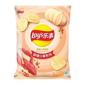 乐事薯片135g大包分享装 香辣小龙虾味 休闲零食膨化大礼包