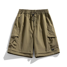 短裤男夏季超薄款宽松直筒男士休闲裤冰丝运动速干五分裤子男