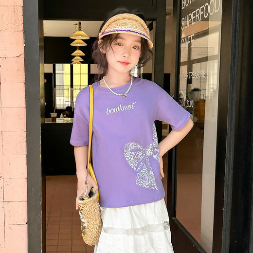 【清仓捡漏】【120-160】【LAVI】女童短袖T恤纯棉大童t恤女童 商品图1