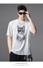PINLI品立2025夏季新款男士猫咪印花金属烫片圆领短袖T恤上衣潮牌BG252111037 商品缩略图0