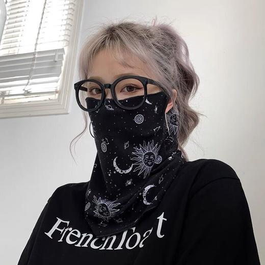 防晒面罩男女冰丝挂耳护颈围脖夏天遮阳脸罩袖套腰果花骑行运动户外面巾潮 商品图2
