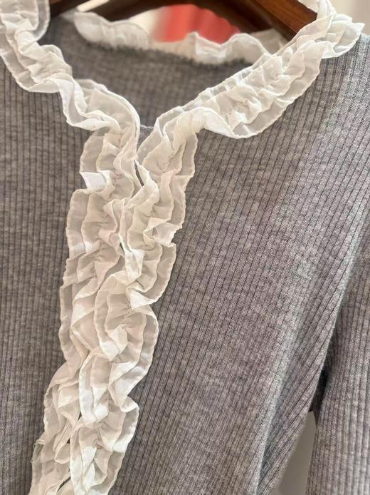 【门店同款】ENJOY春季绮梦繁花木耳边针织开衫 162146791 商品图2