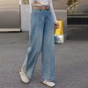 【送腰带】复古高腰阔腿牛仔裤，水洗宽松显瘦垂感休闲CLYZ2507 商品缩略图2
