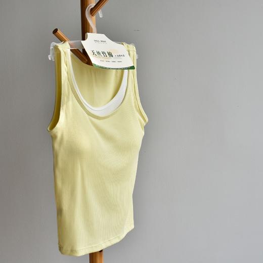 丁摩 【撞色背心】肌理感撞色假两件吊带背心流行百搭层次感U领上衣女5ZF-212 商品图9