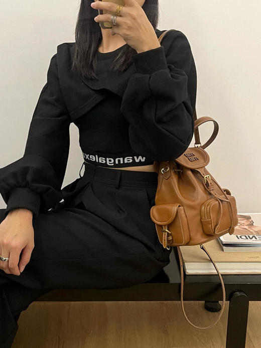 MIUMIU缪缪经典徽标Logo棉背包双肩包三色系列（MM） 商品图10