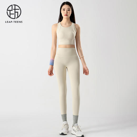 跃牌【蚂蚁运动】系列  一体式跑步内衣高腰提臀瑜伽裤女瑜伽套装X1350+K3338 商品图1