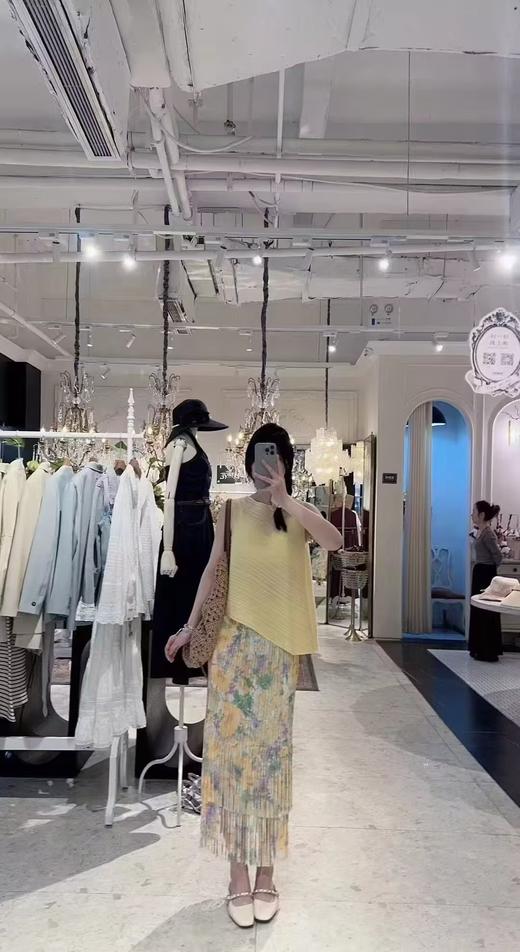 【门店同款】ENJOY夏季风褶衣花艺流苏半裙 162264914 商品图5