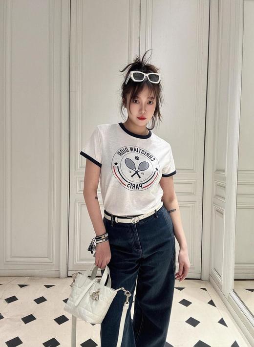 迪奥25Ss春夏新款网球拍印花圆领T恤（DQJ） 商品图5