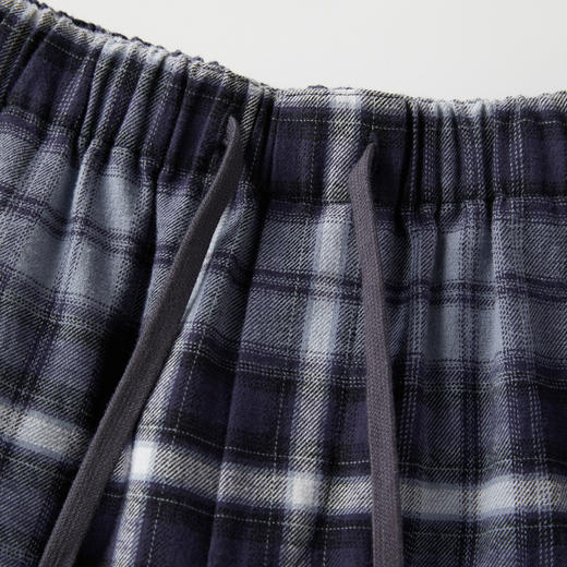 ROMI STUDIO“慵懒随性”纯棉磨毛松紧腰直筒格纹休闲裤RW25SXY0134 商品图2