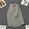 丁摩 春秋新款百搭时尚雅灰色西装外套女设计感休闲轻奢高级西服5ZF-80601 商品缩略图2