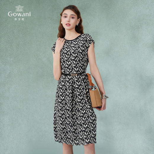 乔万尼夏季新款重磅真丝连衣裙无袖收腰EI2E799 商品图1