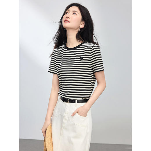 【周四狂欢价】熙世界白色a字牛仔半身裙女夏季2025新款工装风开叉直筒包臀裙子 商品图3