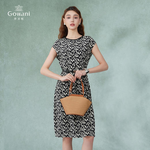 乔万尼夏季新款重磅真丝连衣裙无袖收腰EI2E799 商品图2