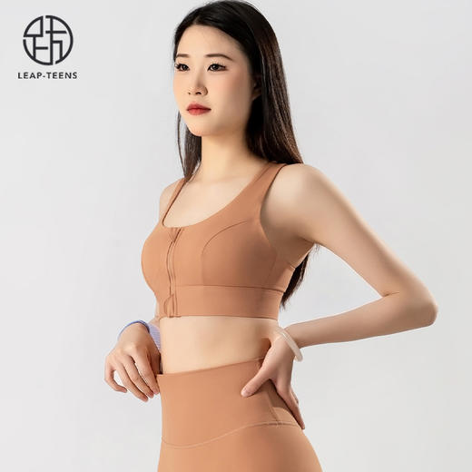 跃牌【蚂蚁运动】系列  一体式运动前拉链工字背心高腰提臀瑜伽裤女瑜伽套装X1347+K3338 商品图7