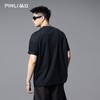 PINLI品立2025夏季新款男士树叶盘绳短袖T恤潮牌宽松休闲体恤上衣B252111027 商品缩略图2
