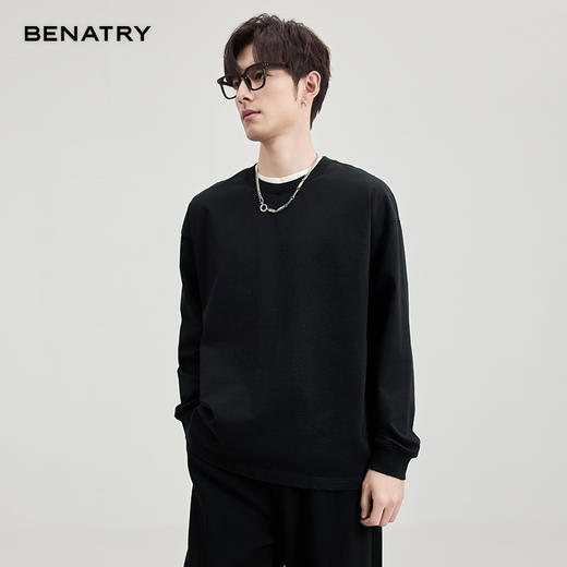 贝纳川时尚磨破长袖T恤ECF113001 商品图2