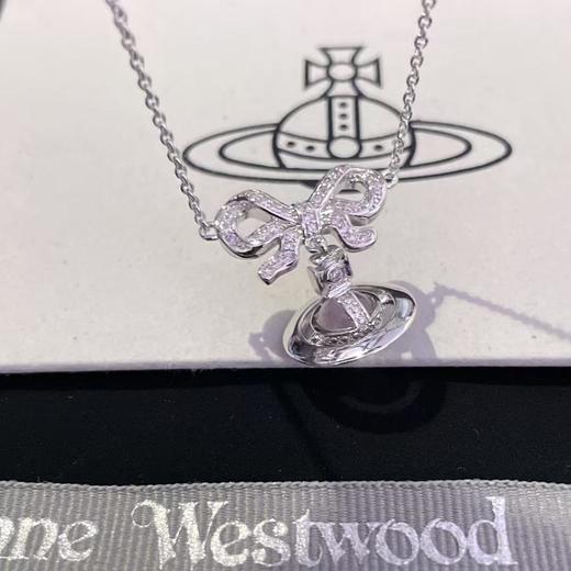 西太后冰莓粉宇宙土星蝴蝶结项链（XTY） 商品图5
