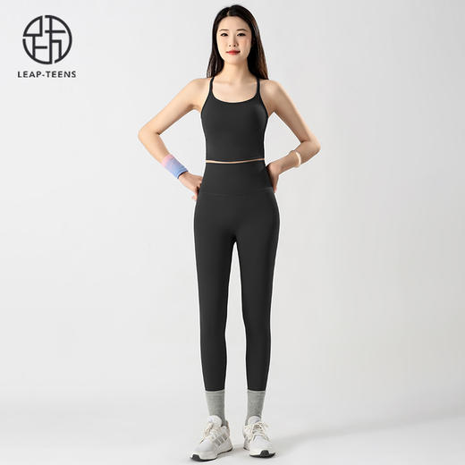 跃牌【蚂蚁运动】系列  细肩带瑜伽背心高腰提臀瑜伽裤女瑜伽套装X1366+K3338 商品图4
