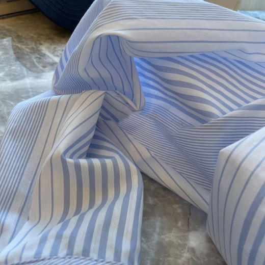 丁摩 所见即所得 篙级感简约条纹长袖翻领衬衫上衣女5ZF-1020 商品图5