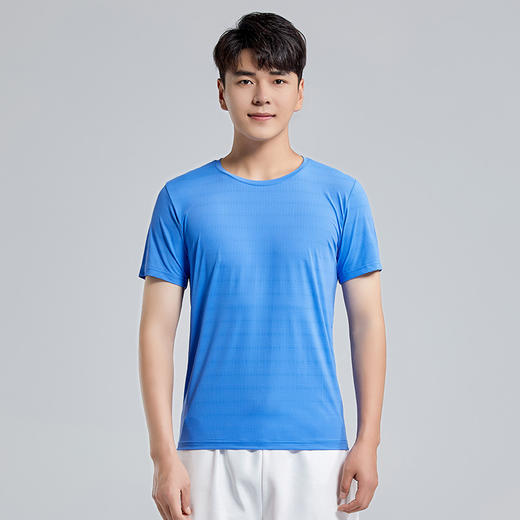 夏季圆领速干短袖男女薄款排汗透气弹力户外运动登山徙步半袖T印标 商品图5