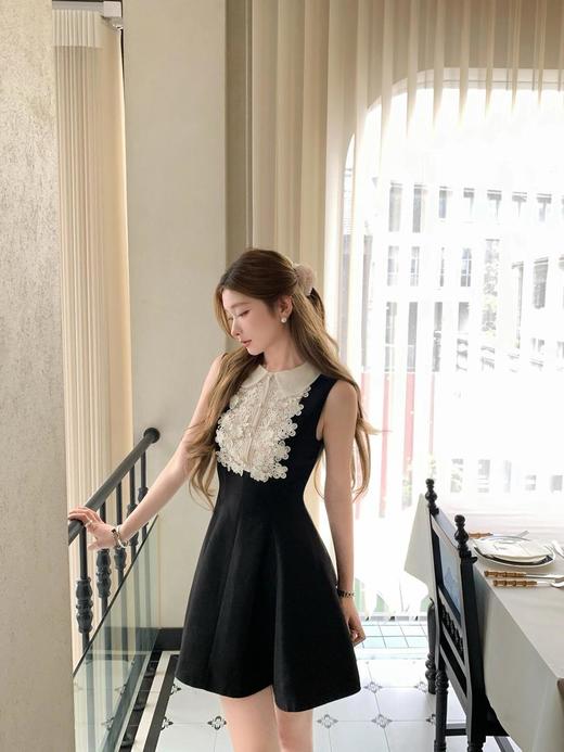 JORYA*25Ss春夏新款蕾丝娃娃领露思同款小黑裙（DQJ） 商品图8