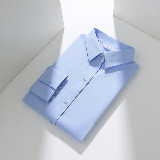 【含莫代尔】罗蒙女士衬衫简约大方通勤百搭舒适简约长袖衬衣女 商品图6