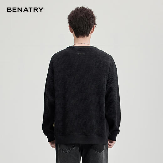 贝纳川肌理圆领卫衣ECF124002 商品图7