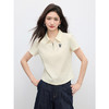 【初夏新品】熙世界设计感半拉链POLO领T恤女短袖2025年夏季新款正肩体恤上衣 商品缩略图4