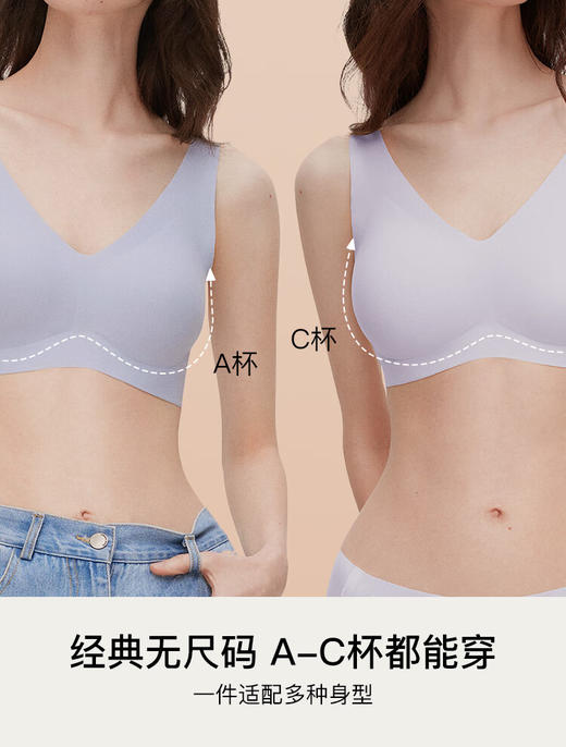 （两件装）🔥【虞书欣同款】ubras无尺码V领文胸-后U背心款 ✅深V浪花领背心设计，🈶元气又性感，舒适好穿更好搭 ✅面料柔软细腻，高弹舒适不闷热，哑光效果更高级 商品图3