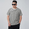 【DMH】大依优型大码条纹短袖T恤男装潮流街头休闲吸汗透气宽松半袖夏装上衣男士 商品缩略图5