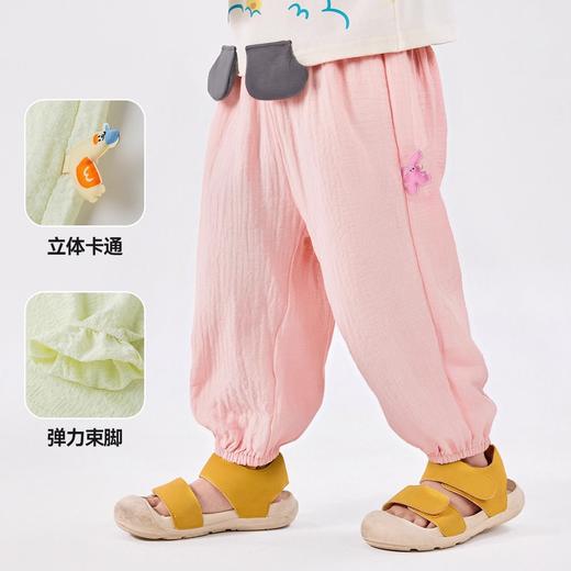 嘟嘟家宝宝纯色长裤夏季新款儿童休闲裤夏款女宝裤子薄款童装 商品图3
