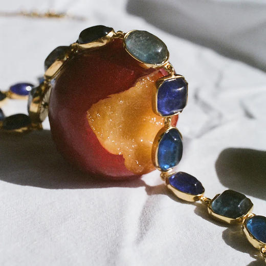 北京仓｜Goossens Parise-Cabochons-蓝色 水晶 项链［法国设计师］ 商品图2