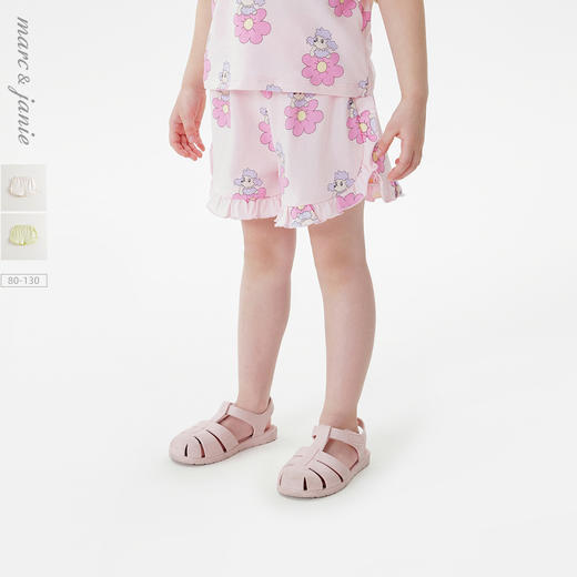 【凉感】马克珍妮女童甜美花边短裤宝宝裤子2025年夏装新款550796 商品图0