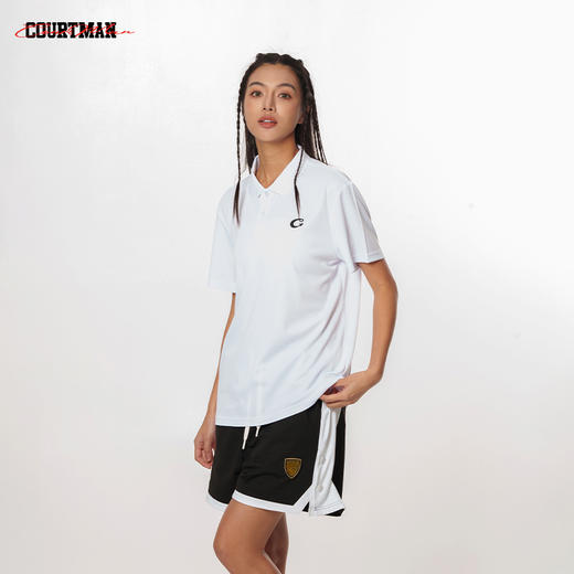 COURTMAM野球帝简约星标polo衫夏季新款翻领短袖运动T恤透气速干 商品图1