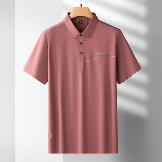 【冰丝无痕】【DDS】大依优型大码男装短袖POLO衫透气加肥加大大号半袖体恤上衣男士胖子 商品图2