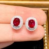 1.85ct刻面红宝石耳钉 商品缩略图0