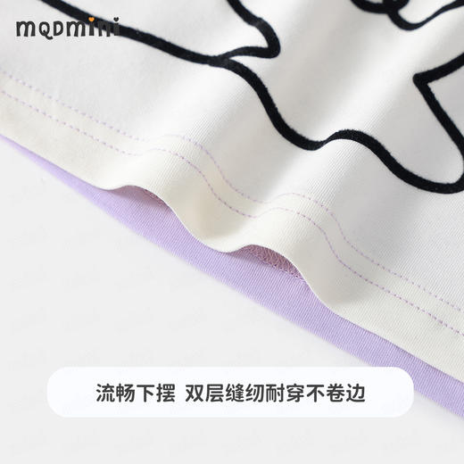 【凉感抑菌】【90-140】【MQDmini】女童夏款凉感撞色休闲短袖t恤 商品图8