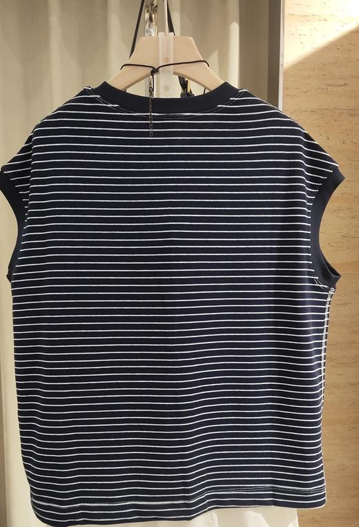 堓上  慵懒宽松通勤条纹T恤 商品图1