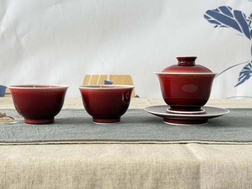 郎窑红盖碗套组 商品图0